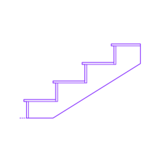 Buildings Stair Treads Risers Profile Nosing Sawtooth Outline Drawing Svg Vector, Free Vectors File